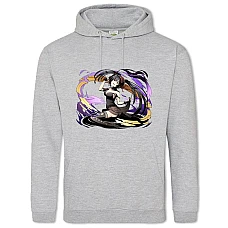 Hoodie with Print Date A Live Girl Hero Print - 2XL grey