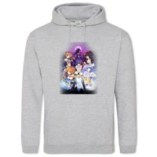 Hoodie with Print Date A Live Characters - 2XL grey