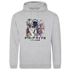 Hoodie with Print Date A Live Print - 2XL grey