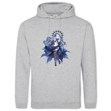 Hoodie with Print Date A Live Origami Tobiichi Hero - 2XL grey