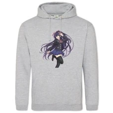 Hoodie with Print Date A Live Happy Hero Yatogami Tohka - 2XL grey