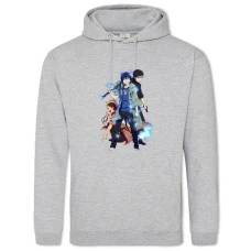 Hoodie with Print Blue Exorcist Heroes - 2XL grey