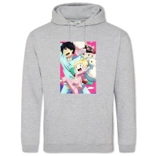 Hoodie with Print Blue Exorcist Funny Print - 2XL grey