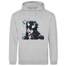 Hoodie with Print Blue Exorcist Boy - 2XL grey