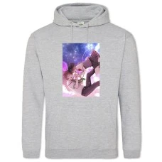 Hoodie with Print Your Name Flying Heroes - 2XL grey