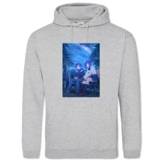 Hoodie with Print Your Name Theme Print - 2XL grey