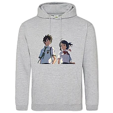Hoodie with Print Your Name Main Heroes Print - 2XL grey