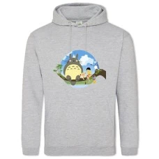 Hoodie with Print Tonari No Totoro Funny Heroes - 2XL grey