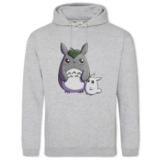 Hoodie with Print Tonari No Totoro Cute Heroes - 2XL grey