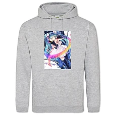 Hoodie with Print Hatsune Miku Hero - 2XL grey