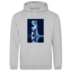 Hoodie with Print Hatsune Miku Girl - 2XL grey