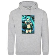 Hoodie with Print Hatsune Miku Artist - 2XL grey