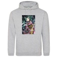 Hoodie with Print Hatsune Miku Guitar - 2XL grey