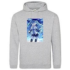 Hoodie with Print Hatsune Miku Cute Print - 2XL grey