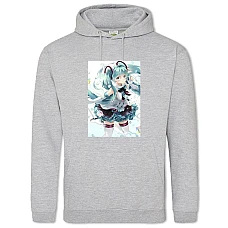 Hoodie with Print Hatsune Miku Art - 2XL grey