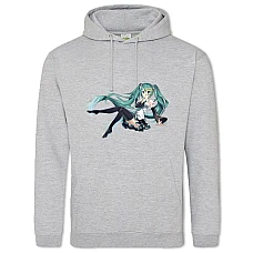 Hoodie with Print Hatsune Miku Amazing Girl - 2XL grey