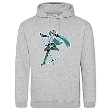 Hoodie with Print Hatsune Miku Dancing - 2XL grey