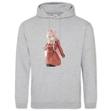 Hoodie with Print Darling In The Franxx Zero Two - 2XL grey