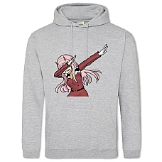 Hoodie with Print Darling In The Franxx Funny Zero Two Dub - 2XL grey