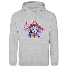 Hoodie with Print Darling In The Franxx Amazing Zero Two Hero - 2XL grey