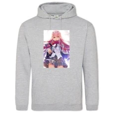 Hoodie with Print Darling In The Franxx Cute Zero Two Hero - 2XL grey