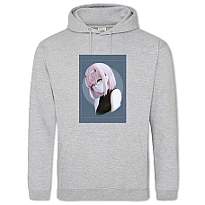Hoodie with Print Darling In The Franxx Zero Two Art - 2XL grey