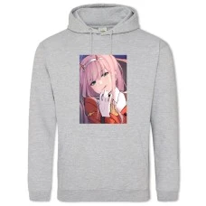 Hoodie with Print Darling In The Franxx Zero Two Beautiful Hero - 2XL grey