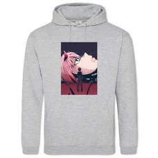 Hoodie with Print Darling In The Franxx Zero Two Universe - 2XL grey