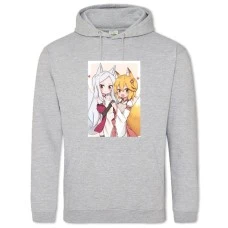 Hoodie with Print Sewayaki Kitsune No Senko-San Girls - 2XL grey