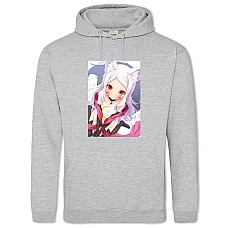 Hoodie with Print Sewayaki Kitsune No Senko-San Cute Girl - 2XL grey