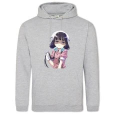 Hoodie with Print Blend S Maika Sakuranomiya Print - 2XL grey