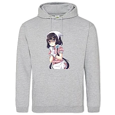 Hoodie with Print Blend S Cute Maika Sakuranomiya - 2XL grey