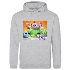 Hoodie with Print Angry Birds Cute Little Birds - 2XL grey