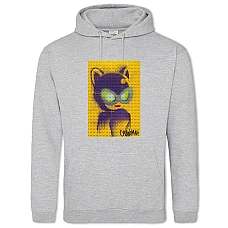 Худи с принтом Лего Женщина Кошка - 2XL серый