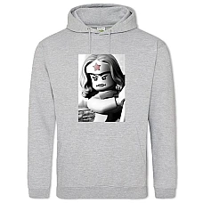 Худи с принтом Лего Чудо Женщина - 2XL серый
