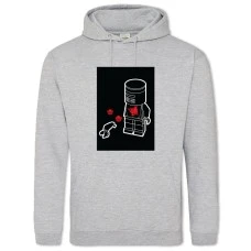 Hoodie with Print Lego Black And White - 2XL grey