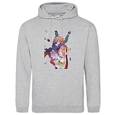 Hoodie with Print Beyond The Boundary Mirai Kuriyama Print - 2XL grey