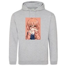 Hoodie with Print Beyond The Boundary Kuriyama Mirai - 2XL grey