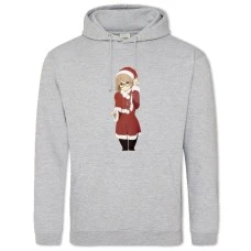 Hoodie with Print Beyond The Boundary Christmas Kuriyama Mirai - 2XL grey
