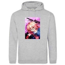 Hoodie with Print Beyond The Boundary Kuriyama Mirai Girl - 2XL grey