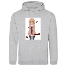 Hoodie with Print Beyond The Boundary Funny Kuriyama Mirai - 2XL grey