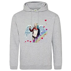 Hoodie with Print Suicide Squad Harley Quinn Angel - 2XL grey