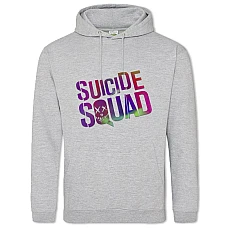 Hoodie with Print Suicide Squad Bright Logo - 2XL grey