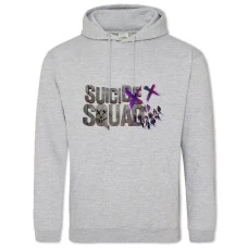 Hoodie with Print Suicide Squad Logo With Heroes - 2XL grey