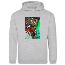 Hoodie with Print Suicide Squad El Diablo - 2XL grey