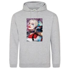 Hoodie with Print Suicide Squad Harley Quinn Girl Hero - 2XL grey