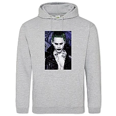 Hoodie with Print Suicide Squad Joker Face - 2XL grey