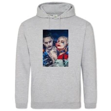Hoodie with Print Suicide Squad Harley Quinn With Joker - 2XL grey