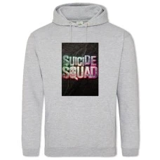 Hoodie with Print Suicide Squad Neon Logo - 2XL grey