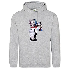 Hoodie with Print Suicide Squad Harley Quinn Hero Girl - 2XL grey